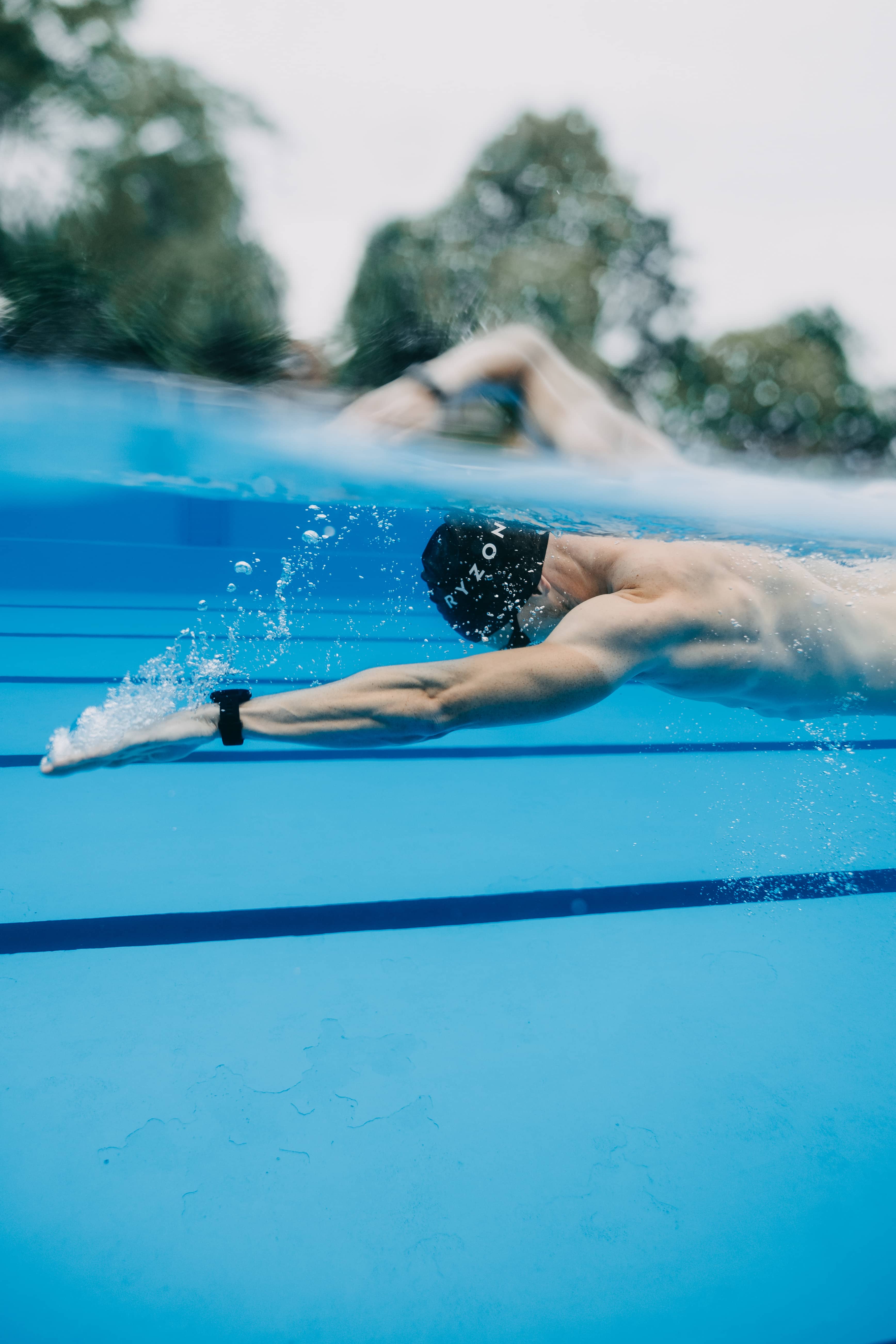Underwater pool swimming technique